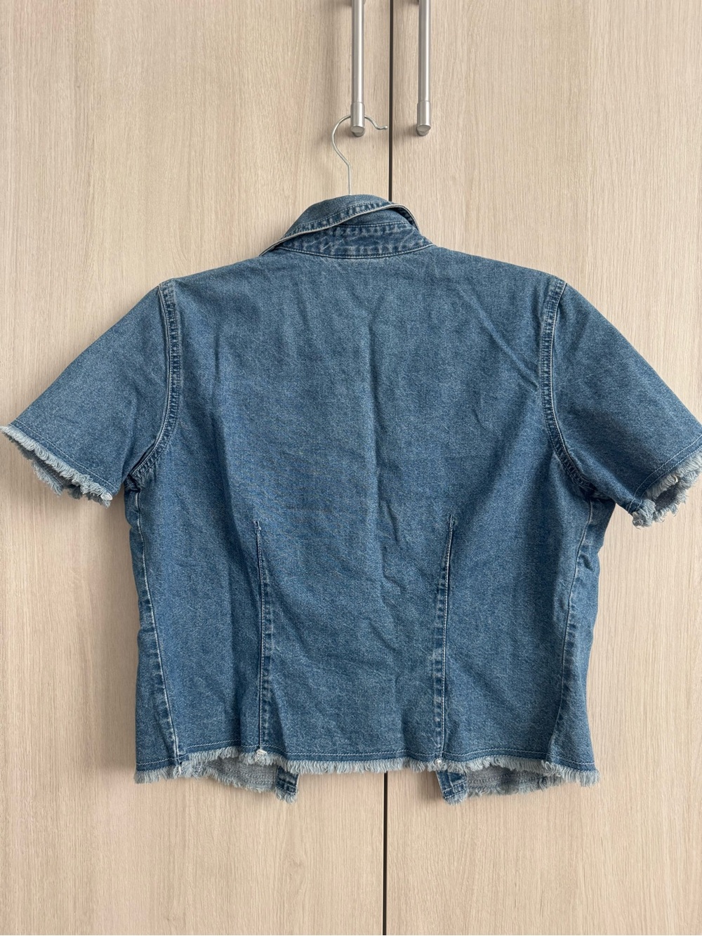Expressions Vintage Light Blue Denim Jacket button down with pockets Sz S - Picture 3 of 4